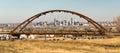 Denver Skyline Transit Bridge Colorado Landscape Royalty Free Stock Photo