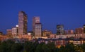 Denver Skyscrapers, Colorado, Mile High City, Rocky Mountains Royalty Free Stock Photo