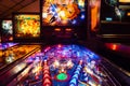 Denver, USA - September 12, 2017: Detail of a Pinball Arcade G