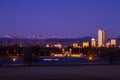 Denver Winter Skyline Jan 2013 Royalty Free Stock Photo