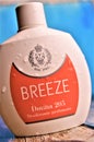 Deodorant breeze perfume eau de toilette Royalty Free Stock Photo