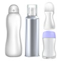 Deodorant Hygienic Product Collection Set Vector