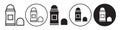 Deodorant Icon vector set collection for web Royalty Free Stock Photo