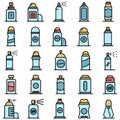 Deodorant icons vector flat