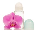 Deodorant and orchid flower