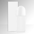 Deodorant roll bottle isolated background. Vector