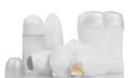 Deodorants and orchid flower Royalty Free Stock Photo