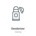 Deodorizer outline vector icon. Thin line black deodorizer icon, flat vector simple element illustration from editable cleaning