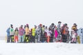 DEOGYUSAN,KOREA - JANUARY 23: Skiers and Tourists in Deogyusan.