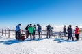 DEOGYUSAN,KOREA - JANUARY 23: Tourists taking photos. Royalty Free Stock Photo