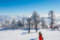 DEOGYUSAN,KOREA - JANUARY 23: Tourists taking photos. Royalty Free Stock Photo