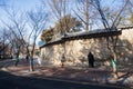 Deoksugung Stone Wall Road near Deoksugung Palace during winter afternoon at Jung-gu , Seoul South Korea : 8 February 2023