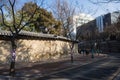 Deoksugung Stone Wall Road near Deoksugung Palace during winter afternoon at Jung-gu , Seoul South Korea : 8 February 2023