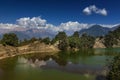 Deoriatal, Uttarakhand, India, Deoria Tal, Devaria or Deoriya lake at Sari village , Garhwal Himalayas, famous for snow capped