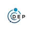 DEP Letter Logo Design On White Background. DEP Creative Initials Letter Logo Concept. DEP Letter Design