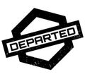 Departed rubber stamp