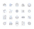 Department employee outline icons collection. Employee, Department, Staff, Personnel, Hire, Job, Working vector and