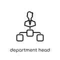 Department Head icon. Trendy modern flat linear vector Department Head icon on white background from thin line Business and