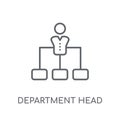 Department Head linear icon. Modern outline Department Head logo