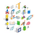 Department icons set, isometric style Royalty Free Stock Photo