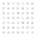 Department organization linear icons, signs, symbols vector line illustration set Royalty Free Stock Photo