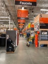 The department signs hanging from the ceiling at Home Depot home improvement store Royalty Free Stock Photo