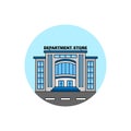 Department store building cityscape icon. Royalty Free Stock Photo