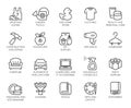 Department Store Shop Category Outline Icons Set