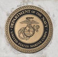 Department of the United States Marine Corps Emblem Royalty Free Stock Photo