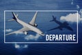 Departure Airport Destination Depart Deviation Concept