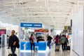 Departure area in the airport of Larnaca Larnaka fort of Cyprus