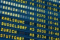 Departure - arrival information flight board Royalty Free Stock Photo