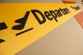 Departure arrival sign airport terminal Royalty Free Stock Photo