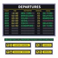 Departure board. Airport board announcement Royalty Free Stock Photo