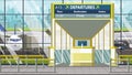 Departure board in the airport terminal with Porto caption. Travel to Portugal cartoon illustration
