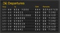 Departure mechanical panel. Vecto