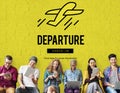 Departure Plane Check In Travel Concept