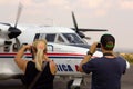 Departure a propeller aircraft