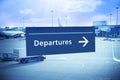 Departure Sign Airport Travel Royalty Free Stock Photo