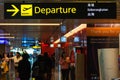 Departure Sign at Singapore Changi Airport Royalty Free Stock Photo