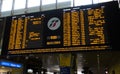 Departure table at Rome Termini - Central Station