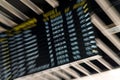 Departures Board at An Airport Royalty Free Stock Photo