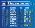 Departures cities of Germany