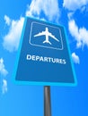 Departures sign Royalty Free Stock Photo