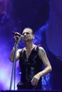 Depeche Mode in concert at the Minsk Arena on Friday, February 28, 2014 in Minsk, Belarus Royalty Free Stock Photo