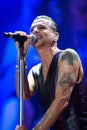 Depeche Mode Dave Gahan during the performance Royalty Free Stock Photo