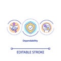 Dependability concept icon Royalty Free Stock Photo