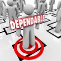 Dependable Word Best Reliable Worker Staff Employee Org Chart Royalty Free Stock Photo