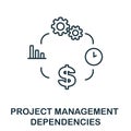 Dependencies icon. Line element from project management collection. Linear Dependencies icon sign for web design