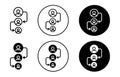 Dependencies icon Outline flat Icon